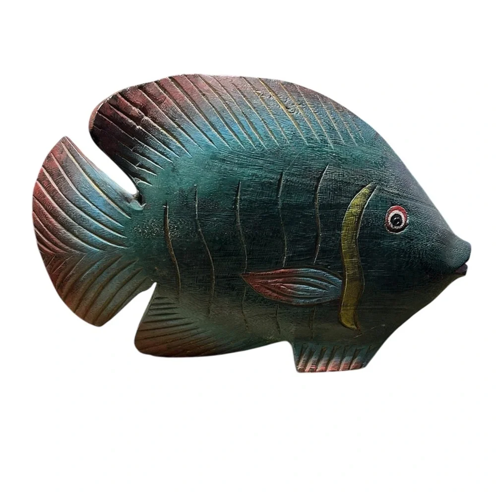Decorative Green Fish Sculpture